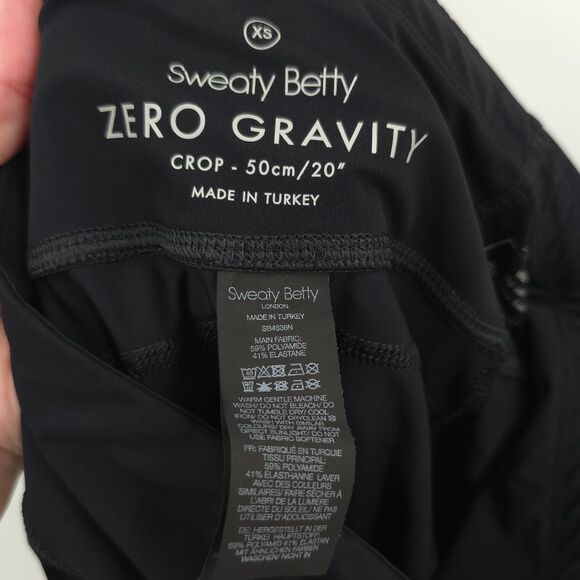 Sweaty Betty Zero Gravity Leggings Crop Black Venting Athleisure Gym XS - Picture 10 of 16